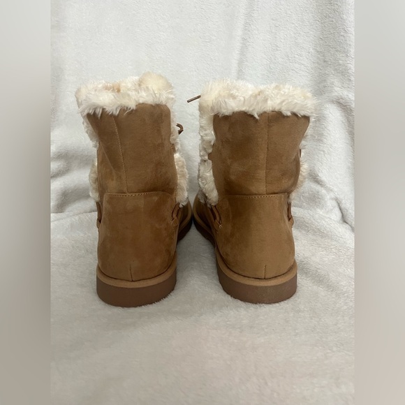NIB! Portland boot co. women’s size 11 suede/faux fur boot tan/natural winter - Picture 5 of 9